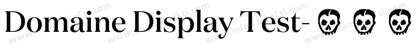 Domaine Display Test字体转换